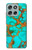 S2688 アクアターコイズ宝石グラフィックプリント Aqua Copper Turquoise Gemstone Graphic Printed Motorola Moto G56 バックケース、フリップケース・カバー