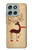S3081 トナカイ Wooden Raindeer Graphic Printed Motorola Moto G56 バックケース、フリップケース・カバー