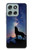 S3555 狼 Wolf Howling Million Star Motorola Moto G56 バックケース、フリップケース・カバー