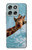 S3680 かわいいスマイルキリン Cute Smile Giraffe Motorola Moto G56 バックケース、フリップケース・カバー