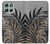 S3692 灰色の黒いヤシの葉 Gray Black Palm Leaves Motorola Moto G56 バックケース、フリップケース・カバー