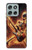 S3984 ギターを弾く火の骸骨 Fire Skeleton Playing Guitar Motorola Moto G56 バックケース、フリップケース・カバー