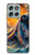 S4003 油絵 巨大タコ Oil Color Painting Giant Octopus Motorola Moto G56 バックケース、フリップケース・カバー