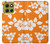 S2245 ハワイのハイビスカスオレンジ柄 Hawaiian Hibiscus Orange Pattern Motorola Moto G86 バックケース、フリップケース・カバー