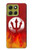 S2803 火災レッドデビル槍シンボル Fire Red Devil Spear Symbol Motorola Moto G86 バックケース、フリップケース・カバー