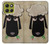 S2826 眠えない黒い羊 Cute Cartoon Unsleep Black Sheep Motorola Moto G86 バックケース、フリップケース・カバー
