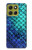 S3047 緑人魚のスケール Green Mermaid Fish Scale Motorola Moto G86 バックケース、フリップケース・カバー