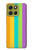 S3678 カラフルなレインボーバーティカル Colorful Rainbow Vertical Motorola Moto G86 バックケース、フリップケース・カバー