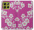 S3924 桜のピンクの背景 Cherry Blossom Pink Background Motorola Moto G86 バックケース、フリップケース・カバー