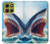 S4004 油絵 巨大サメ.jpeg Oil Color Painting Giant Shark.jpeg Motorola Moto G86 バックケース、フリップケース・カバー