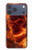 S4062 火の頭蓋骨 Fire Skull iPhone 17 Pro Max バックケース、フリップケース・カバー