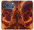 S4062 火の頭蓋骨 Fire Skull iPhone 17 Pro Max バックケース、フリップケース・カバー