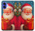 S4046 ハッピーサンタ Happy Santa iPhone 16 バックケース、フリップケース・カバー