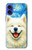 S4064 笑顔の犬 ゴッホの星月夜 Smile Dog Van Gogh Starry Night iPhone 16 バックケース、フリップケース・カバー