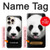 S4049 舌を出した可愛いパンダ Cute Panda Stick Out Tongue iPhone 16 pro バックケース、フリップケース・カバー