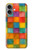 S4077 水彩画 カラフルなチェック柄 Water Color Painting Colorful Check Pattern iPhone 16 plus バックケース、フリップケース・カバー