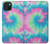 S4033 パステルカラーのタイダイ染め Pastel Color Tie Dye iPhone 15 Plus バックケース、フリップケース・カバー
