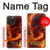S4062 火の頭蓋骨 Fire Skull iPhone 15 Pro Max バックケース、フリップケース・カバー