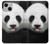 S4049 舌を出した可愛いパンダ Cute Panda Stick Out Tongue iPhone 13 mini バックケース、フリップケース・カバー