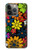 S4043 カラフルな花の漫画 Colorful Flowers Cartoon iPhone 13 Pro Max バックケース、フリップケース・カバー