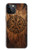 S4036 バイキングのヴェグヴィシルの木 Viking Vegvisir Compass Wood iPhone 12, iPhone 12 Pro バックケース、フリップケース・カバー