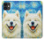 S4064 笑顔の犬 ゴッホの星月夜 Smile Dog Van Gogh Starry Night iPhone 11 バックケース、フリップケース・カバー