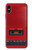 S4073 ヴィンテージの赤いカセットプレーヤーのグラフィック Vintage Red Cassette Player Graphic iPhone X, iPhone XS バックケース、フリップケース・カバー