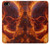 S4062 火の頭蓋骨 Fire Skull iPhone 5 5S SE バックケース、フリップケース・カバー