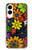 S4043 カラフルな花の漫画 Colorful Flowers Cartoon Samsung Galaxy S25 Edge バックケース、フリップケース・カバー