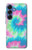 S4033 パステルカラーのタイダイ染め Pastel Color Tie Dye Samsung Galaxy S25 バックケース、フリップケース・カバー