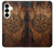 S4036 バイキングのヴェグヴィシルの木 Viking Vegvisir Compass Wood Samsung Galaxy S25 Plus バックケース、フリップケース・カバー