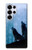 S4053 遠吠えする2匹のオオカミのカップル Two Wolves Couple Howling Forest Samsung Galaxy S25 Ultra バックケース、フリップケース・カバー