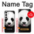 S4049 舌を出した可愛いパンダ Cute Panda Stick Out Tongue Samsung Galaxy S24 Plus バックケース、フリップケース・カバー