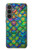 S4071 カラフルな人魚の鱗 Colorful Mermaid Scale Samsung Galaxy S23 FE バックケース、フリップケース・カバー