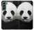 S4049 舌を出した可愛いパンダ Cute Panda Stick Out Tongue Samsung Galaxy S22 Plus バックケース、フリップケース・カバー