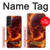 S4062 火の頭蓋骨 Fire Skull Samsung Galaxy S22 Plus バックケース、フリップケース・カバー