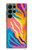 S4037 カラフルなシマウマ柄 Colorful Zebra Pattern Samsung Galaxy S22 Ultra バックケース、フリップケース・カバー