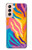 S4037 カラフルなシマウマ柄 Colorful Zebra Pattern Samsung Galaxy S21 5G バックケース、フリップケース・カバー