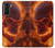 S4062 火の頭蓋骨 Fire Skull Samsung Galaxy S21 Plus 5G, Galaxy S21+ 5G バックケース、フリップケース・カバー