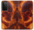 S4062 火の頭蓋骨 Fire Skull Samsung Galaxy S21 Ultra 5G バックケース、フリップケース・カバー