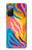 S4037 カラフルなシマウマ柄 Colorful Zebra Pattern Samsung Galaxy S20 FE バックケース、フリップケース・カバー