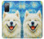 S4064 笑顔の犬 ゴッホの星月夜 Smile Dog Van Gogh Starry Night Samsung Galaxy S20 FE バックケース、フリップケース・カバー