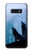 S4053 遠吠えする2匹のオオカミのカップル Two Wolves Couple Howling Forest Samsung Galaxy S10e バックケース、フリップケース・カバー