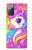 S4057 可愛いユニコーンの漫画 Cute Unicorn Cartoon Samsung Galaxy Note 20 バックケース、フリップケース・カバー