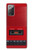 S4073 ヴィンテージの赤いカセットプレーヤーのグラフィック Vintage Red Cassette Player Graphic Samsung Galaxy Note 20 バックケース、フリップケース・カバー