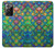 S4071 カラフルな人魚の鱗 Colorful Mermaid Scale Samsung Galaxy Note 20 Ultra, Ultra 5G バックケース、フリップケース・カバー