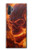 S4062 火の頭蓋骨 Fire Skull Samsung Galaxy Note 10 Plus バックケース、フリップケース・カバー