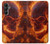 S4062 火の頭蓋骨 Fire Skull Samsung Galaxy A05s バックケース、フリップケース・カバー