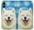 S4064 笑顔の犬 ゴッホの星月夜 Smile Dog Van Gogh Starry Night Samsung Galaxy A06 バックケース、フリップケース・カバー
