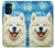 S4064 笑顔の犬 ゴッホの星月夜 Smile Dog Van Gogh Starry Night Samsung Galaxy A13 5G バックケース、フリップケース・カバー